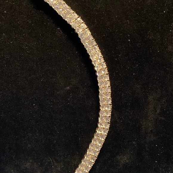 18kt Gold Plated Tennis Bracelet - Picture 3 of 5